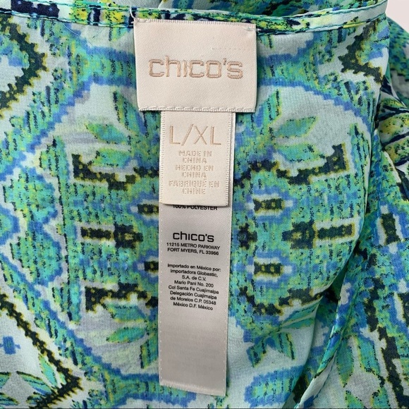 Chico’s Sheer Cold Shoulder L/XL Top - Picture 4 of 4